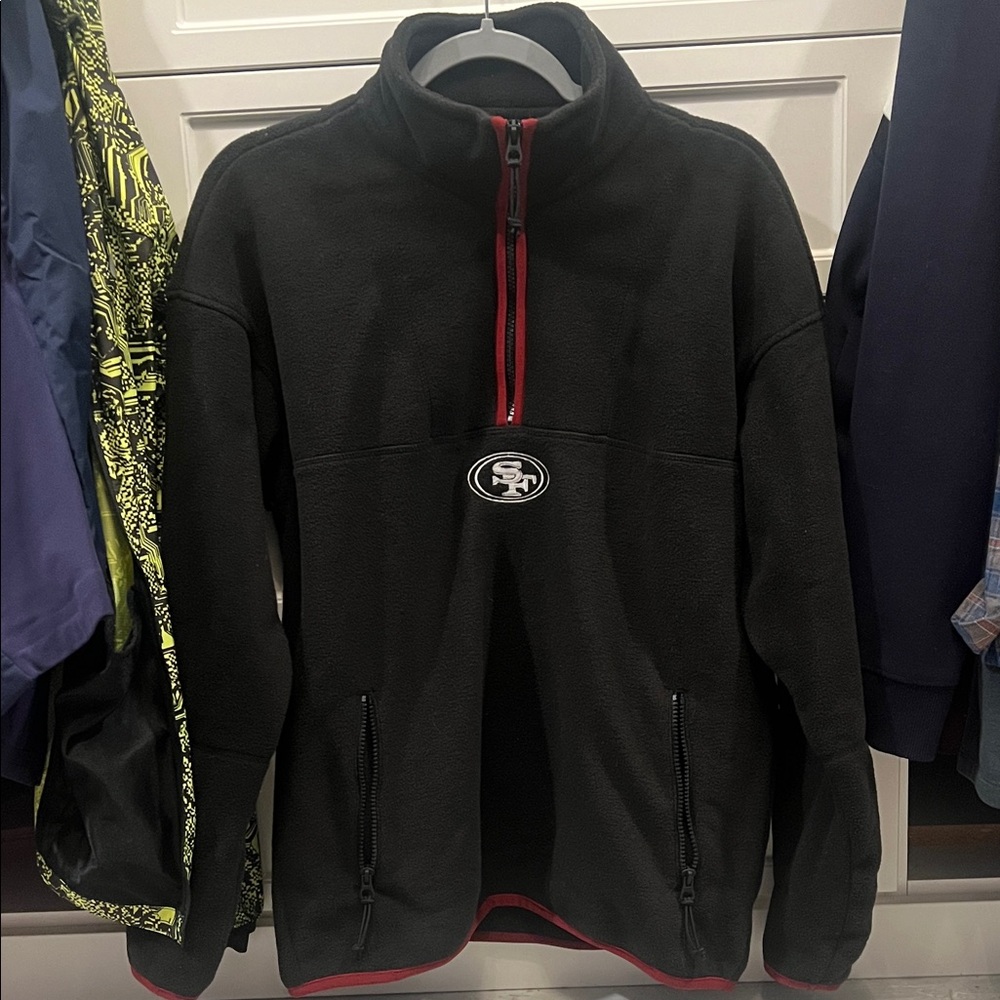 San Francisco 49ers fleece Quarter-Zip Fleece Pullover; size XS